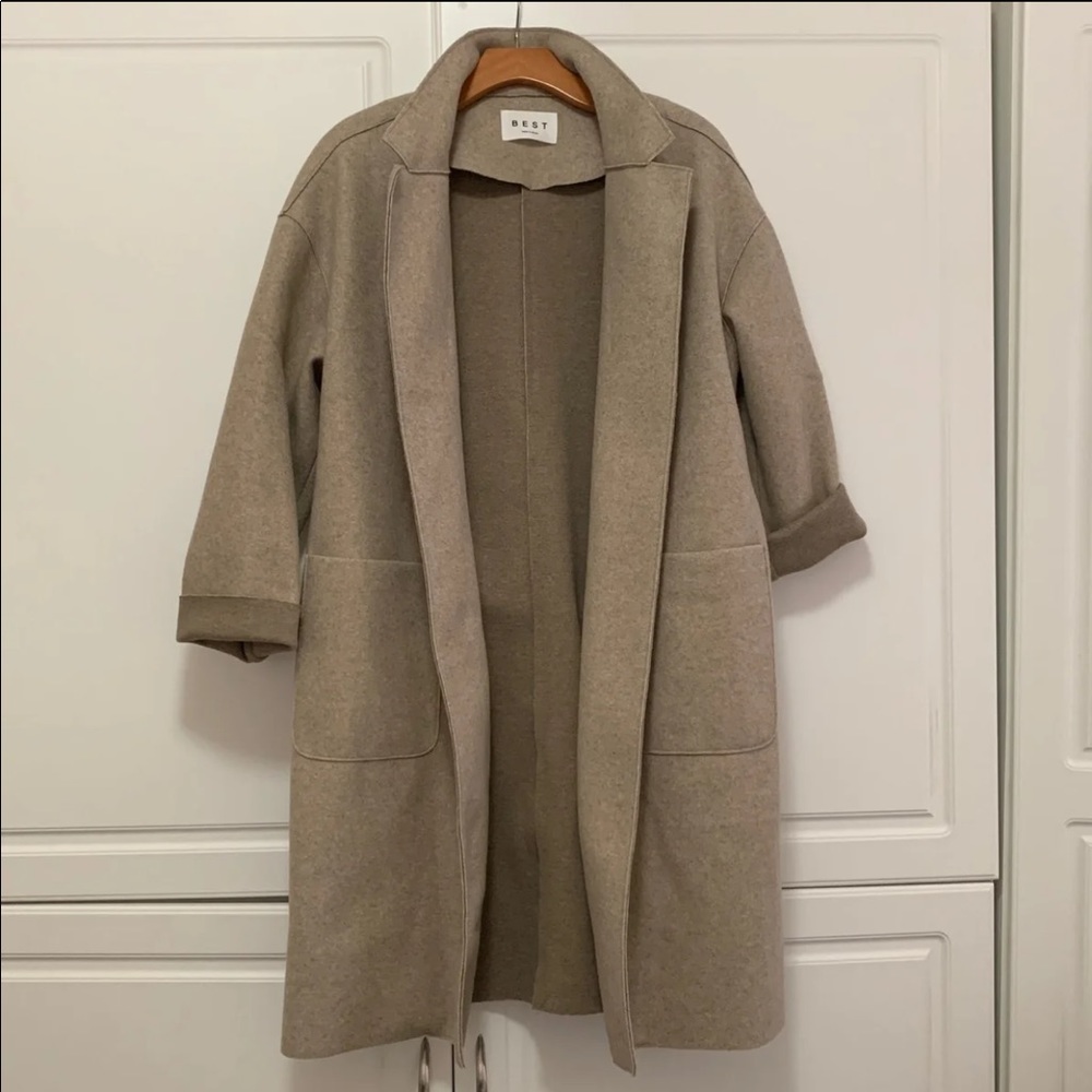 Two tone oversized trench jacket sz M